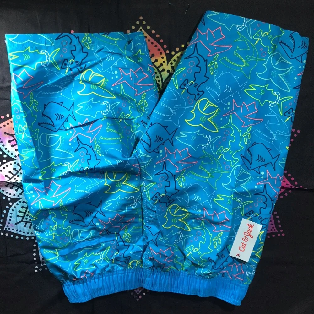 Shark Swim trunks Husky XL by Cat & Jack Retro Beach Pool Summer Vacay Kidcore
